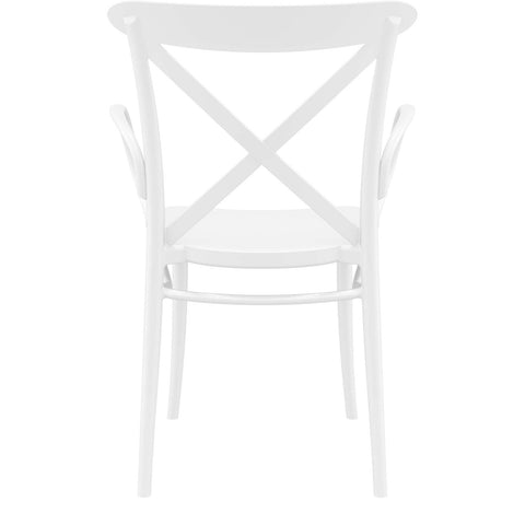 Cross Back XL Arm Chair — White