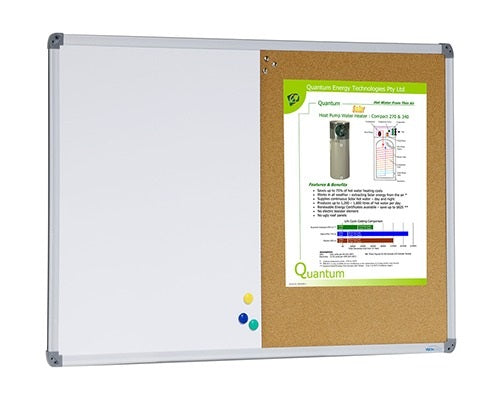 Combo Board Whiteboard/Corkboard 1200x900mm Standard Frame