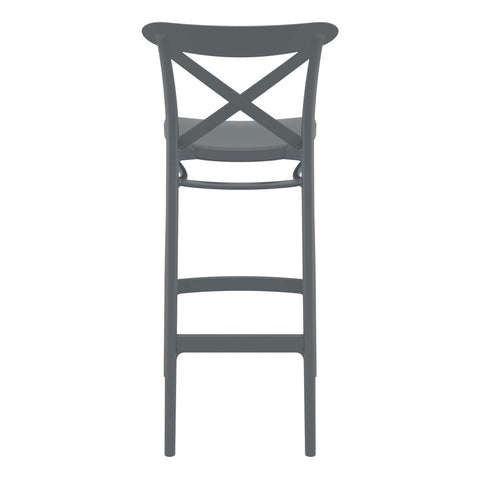 Cross Back 75cm Bar Stool (Bar Height) — Anthracite