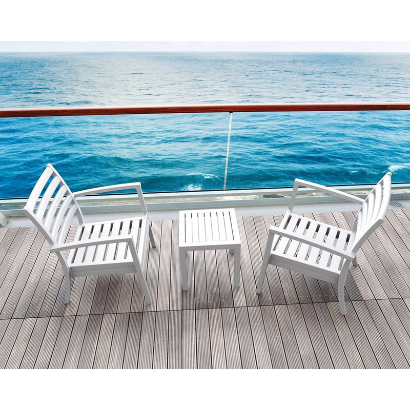 Artemis XL Lounge/Ocean Side Table 2 Seat Package — White