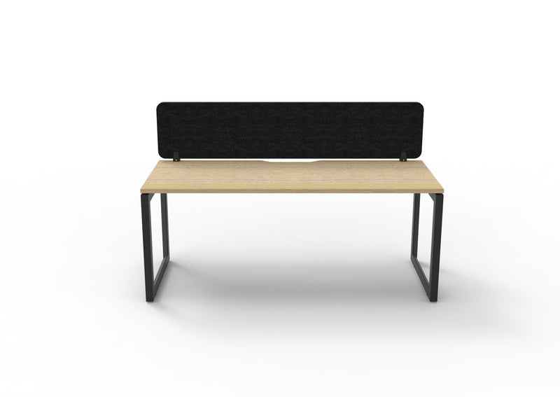 1-person single-sided workstation with loop legs and eco panel screen