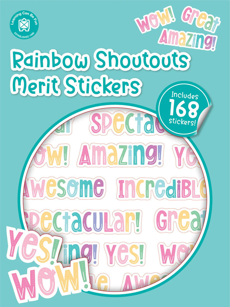 Rainbow Shoutouts Merit Stickers product image