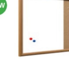 Whiteboard/Corkboard Combi (Oak Style Frame)