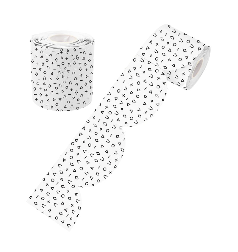 Blk and Wht Patterned Rolled Scallop Border product image