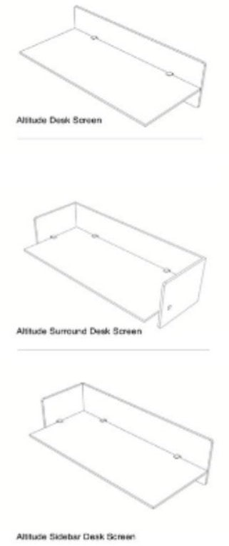 SANA Serenity Desk Screen (Clamp)