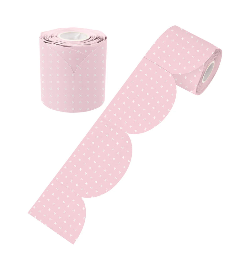 Pink Patterned Rolled Scalloped Border product image
