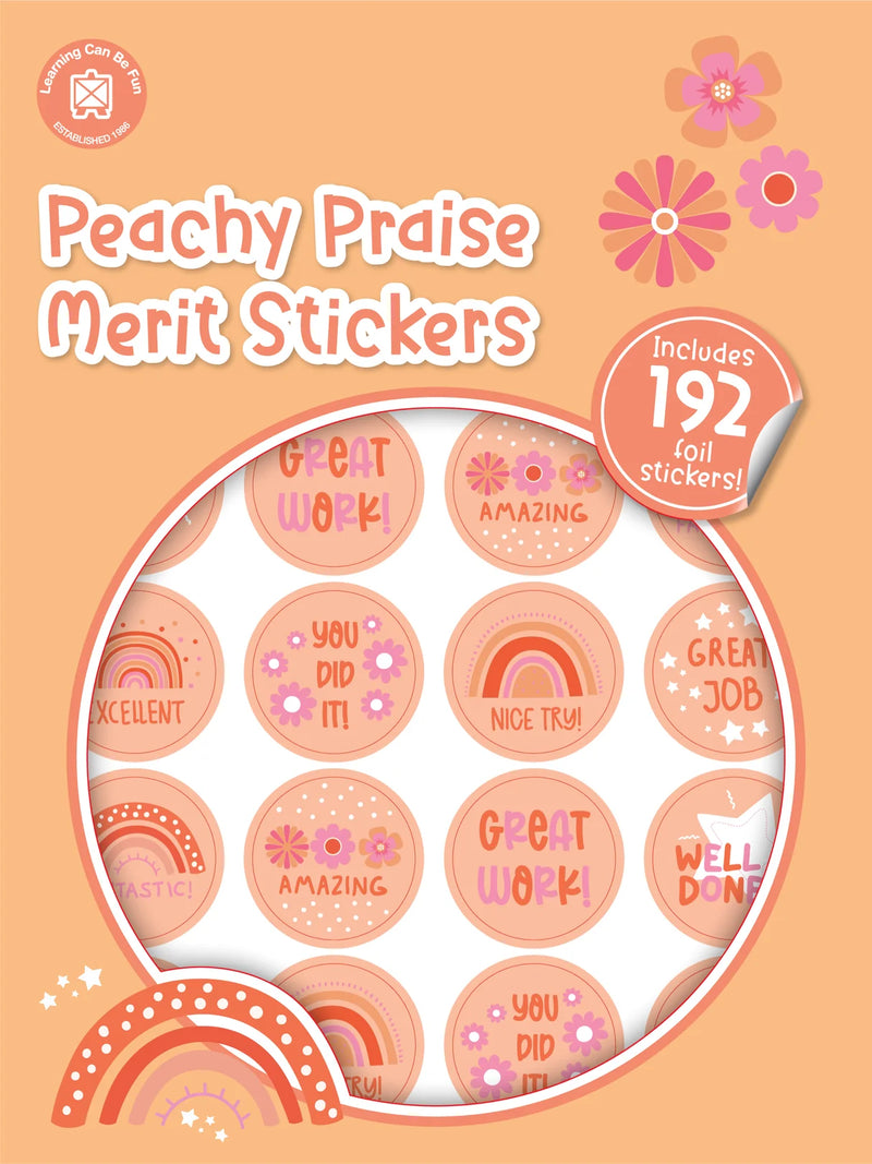 Peachy Praise Merit Stickers product image
