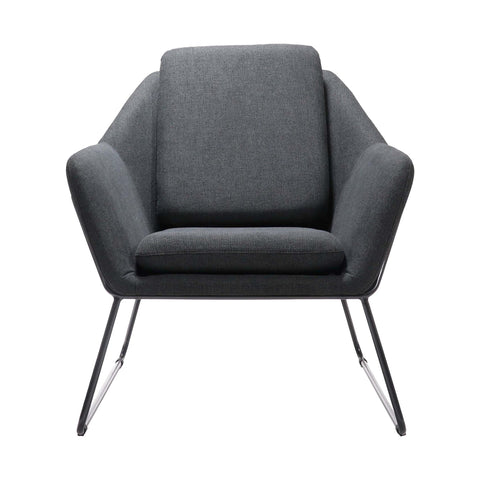 Cardinal lounge chair in charcoal fabric