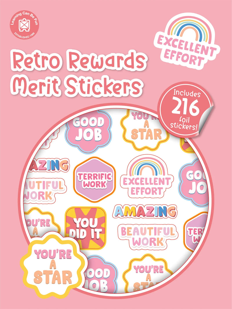 Retro Rewards Merit Stickers product image
