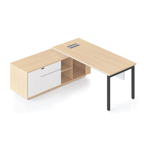 Executive Office Desk with Profile Legs - Left Hand Configuration