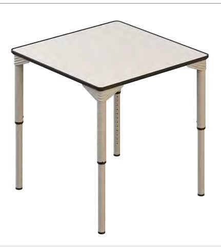 Flexus Rectangle Frames Table adjusable 116 x56 H590-760 mm, 590mm seat height, front view