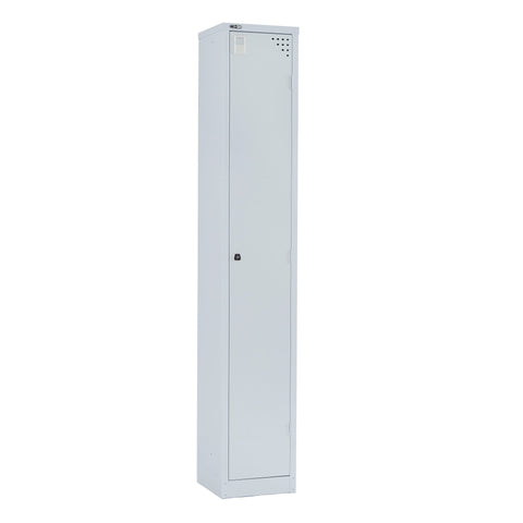 Extra Large Single Tier Steel Locker - Silver Grey
