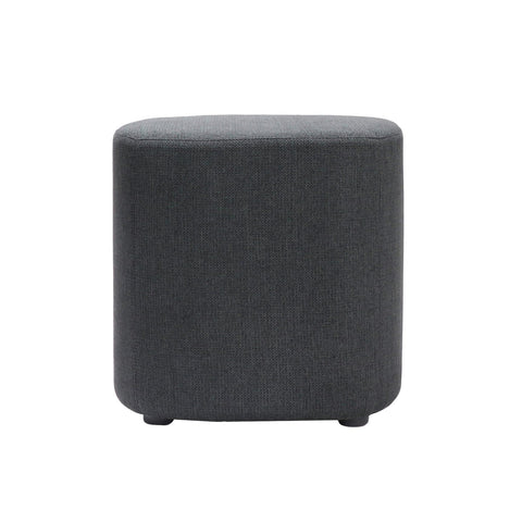 Kali ottoman in charcoal fabric
