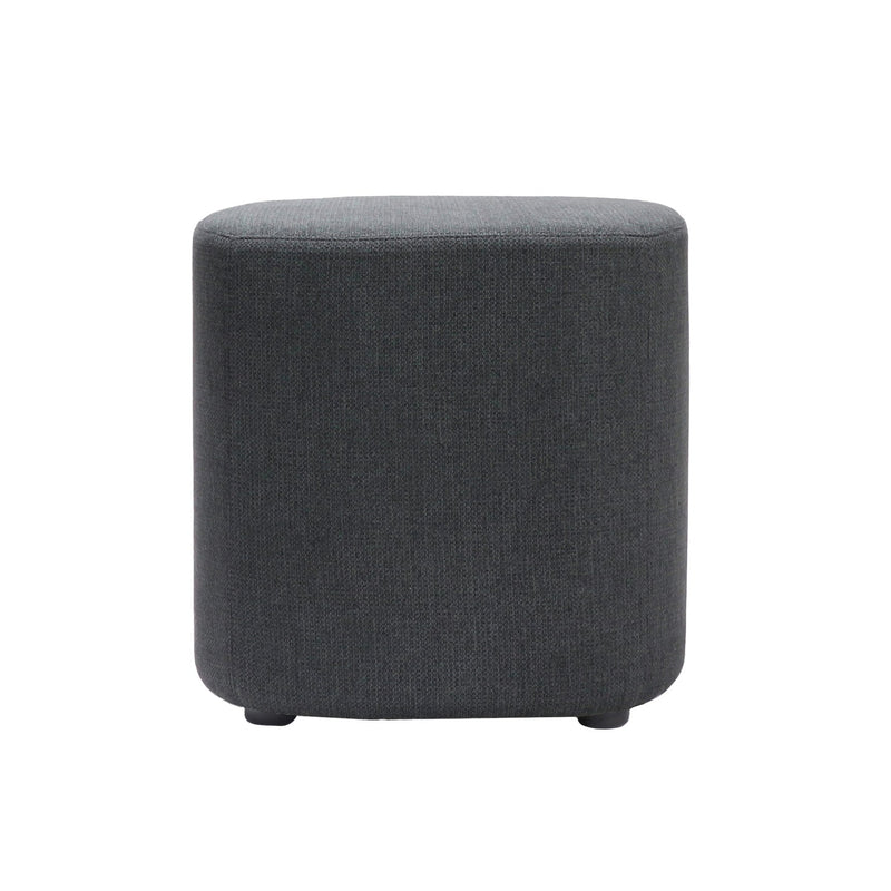 Kali ottoman in charcoal fabric