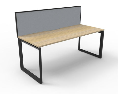 Single-Sided Loop Leg Workstation with Fabric Screen