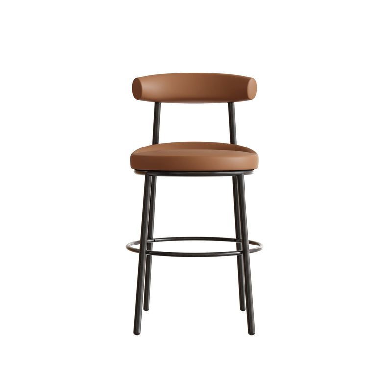 Nyx stool in amber upholstery