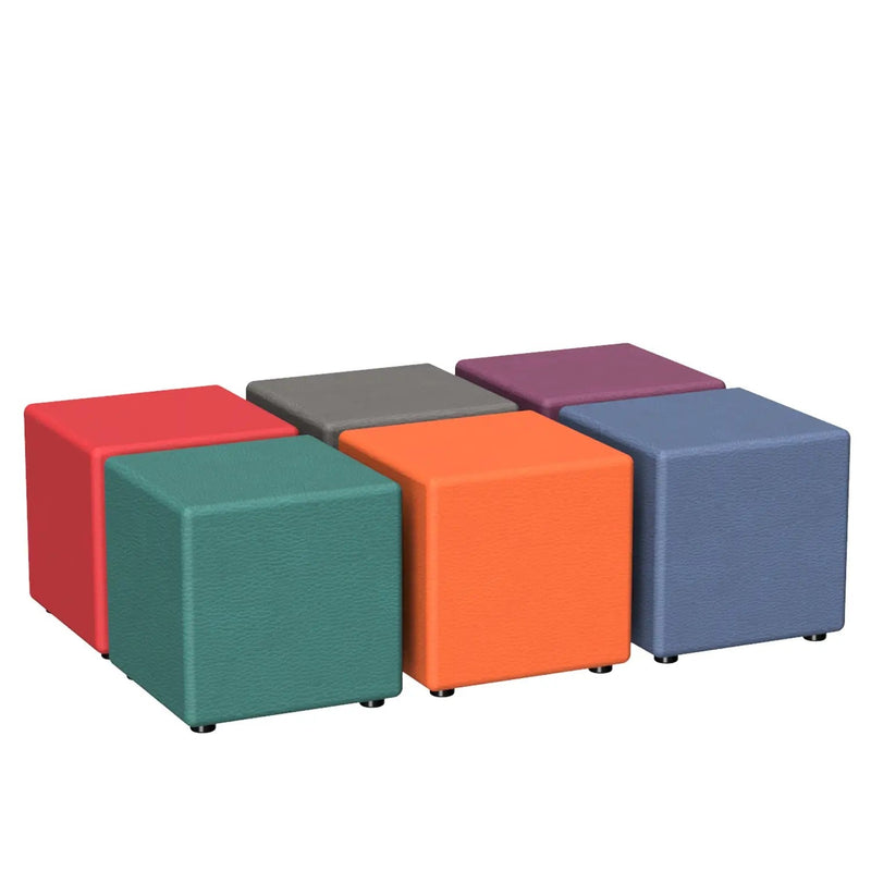 Schoolfurn Ottomax Square Ottoman, front view