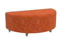 Schoolfurn Quad Half Round Ottoman, front view