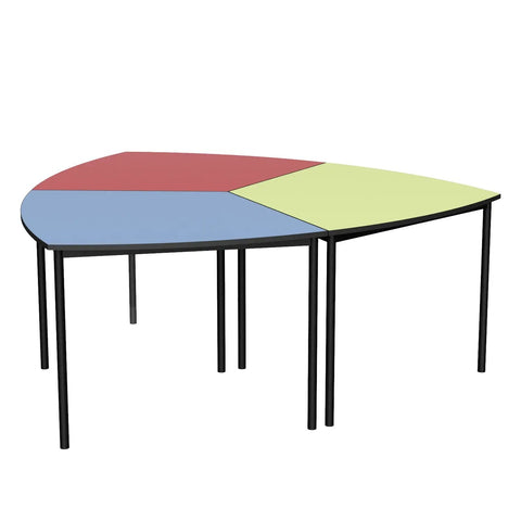 Schoolfurn Shield Set Collaborative Table, front view