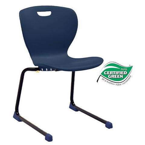 Schoolfurn Zed Cantilever Chair, 400mm seat height, front view