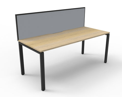 1-Person Single Sided Workstation with Privacy Screen — 1500 × 750mm