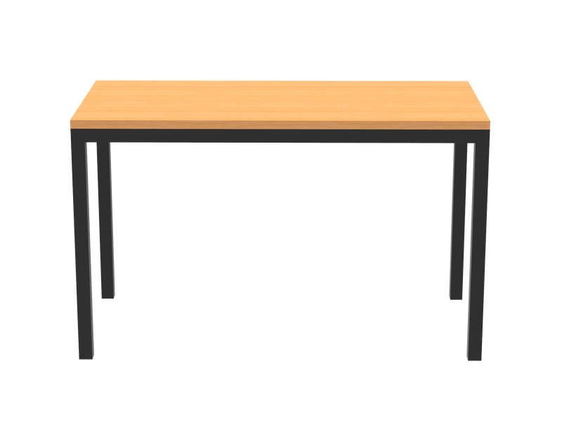 Steel Frame Table with Beech Top and Black Frame