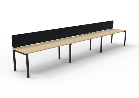 3-Person 1200mm Single-Sided Workstation with Eco Panel Screen and Profile Legs