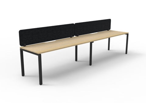 2-Person 1800mm Single-Sided Workstation with Eco Panel Screen and Profile Legs