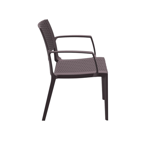 Capri Arm Chair — Chocolate