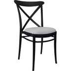 Cross Back Chair — Black