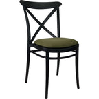 Cross Back Chair — Black