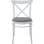 Cross Back Chair — White