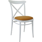 Cross Back Chair — White