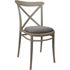 Cross Back Chair — Taupe