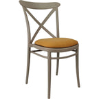 Cross Back Chair — Taupe