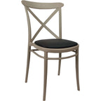 Cross Back Chair — Taupe