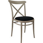 Cross Back Chair — Taupe