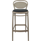 Marcel Bar Stool 65cm (Counter Height) — Taupe