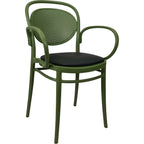 Marcel XL Arm Chair with Cushion — Olive Green
