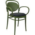 Marcel XL Arm Chair with Cushion — Olive Green