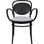Marcel XL Arm Chair with Cushion — Black