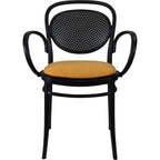 Marcel XL Arm Chair with Cushion — Black