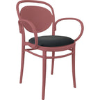Marcel XL Arm Chair with Cushion — Marsala