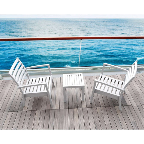 Artemis XL Lounge/Ocean Side Table 2 Seat Package — White