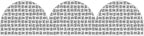Black and White Lines Rolled Scalloped Border product image