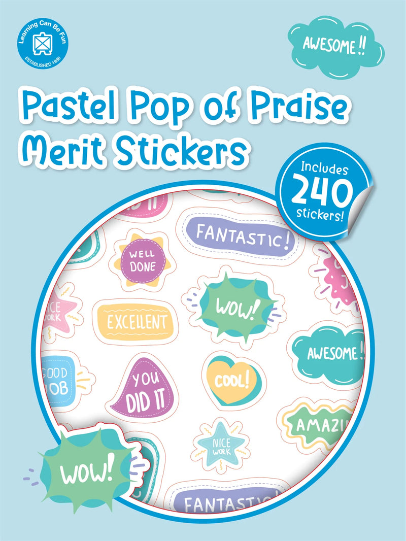 Pop of Praise Pastel Merit Stickers product image