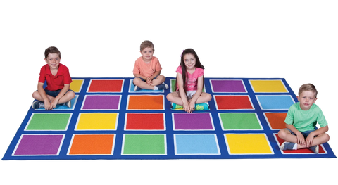 Colour Squares Placement Rug product image