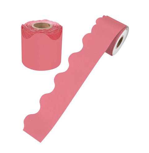 Growing Minds Crimson Rolled Scalloped Border product image