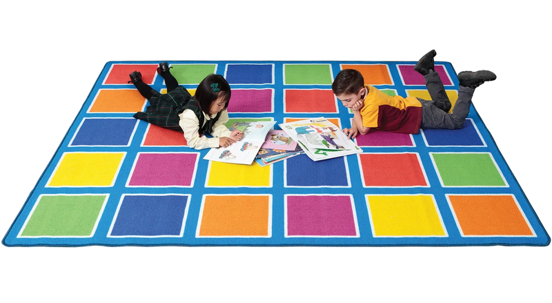 Colour Squares Rug Light Blue 30 Place product image