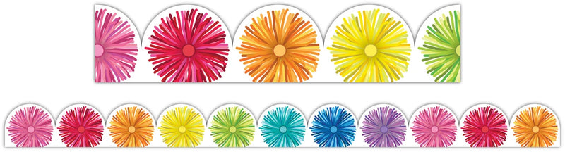 Giggle & Grow Rainbow Scalloped Pom Border product image